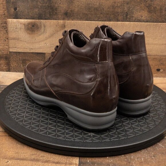 CALTO INVISIBLE HEIGHT MENS BOOTS BROWN ANKLE LACE UP HIDDEN HEEL SIZE 11.5 - Picture 6 of 9